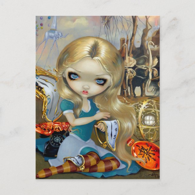 "Alice in a Dali Dream" by Jasmine Becket-Griffith Postcard (Front)