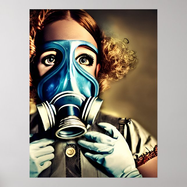 Alice in a Gas Mask Poster (Front)