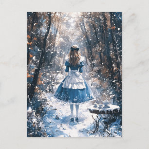 Alice in a Snowy Wonderland Postcard