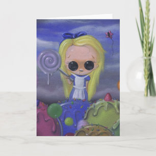 alice in candyland greeting card