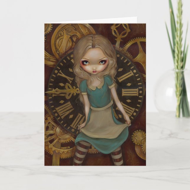 "Alice in Clockwork" Greeting Card (Front)