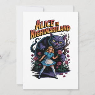 Alice in Nightmareland – Dark Cartoon Invitation