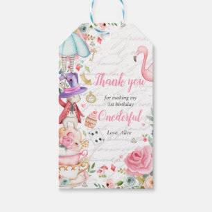 Alice in Onederland 1st Birthday Mad Tea Party Gift Tags