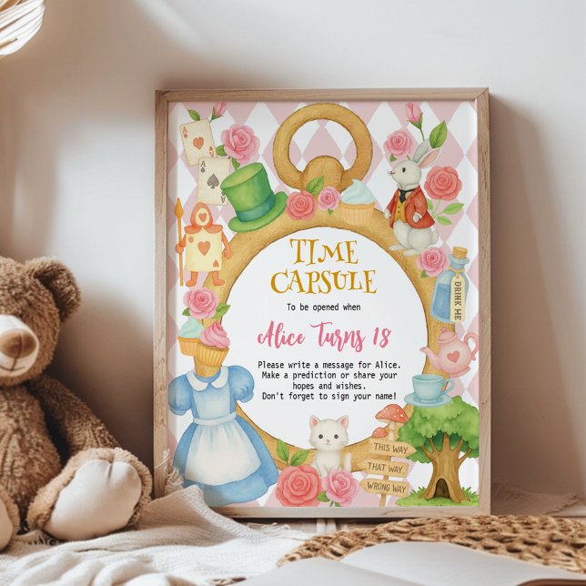 Alice in Onederland Birthday Party Time Capsule Poster (Creator Uploaded)