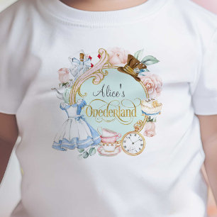 Alice in Onederland, Girl 1st birthday  Baby T-Shi T-Shirt