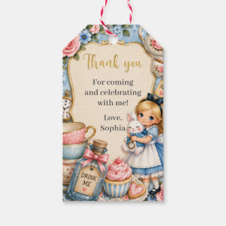 Alice in Onederland Mad Hatter Tea Party Birthday Gift Tags