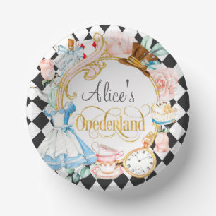 Alice in Onederland mad hatter tea party birthday Paper Plate