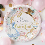 Alice in Onederland mad hatter tea party birthday  Paper Plate<br><div class="desc">Alice in Onederland mad hater tea party birthday</div>