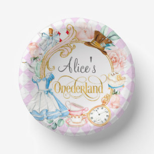 Alice in Onederland mad hatter tea party birthday  Paper Plate