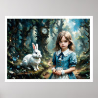 Alice in the Wonderland and the White Rabbit