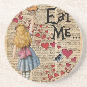 Alice in the Wonderland Eat Me Muffin Coaster