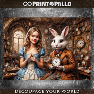 Alice in the Wonderland meet The White Rabbit Tissue Paper