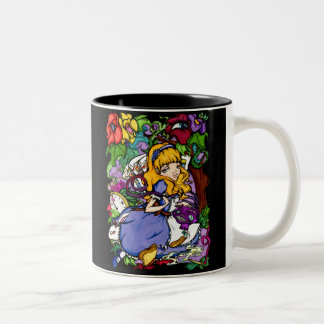 Alice in the Wonderland Mug- BLACK Two-Tone Coffee Mug