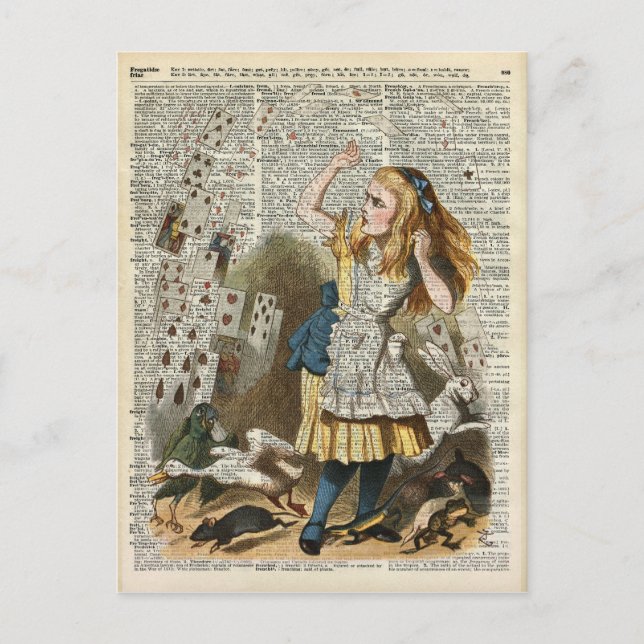 Alice in the wonderland postcard (Front)