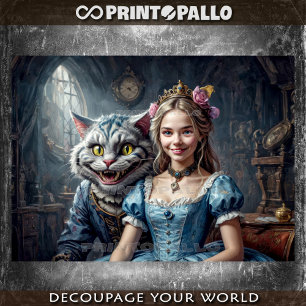 Alice in the Wonderland with Cheshire Cat Tissue Paper