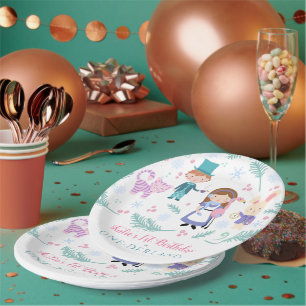 Alice in Winter One-Derland   Wonderland Birthday Paper Plate