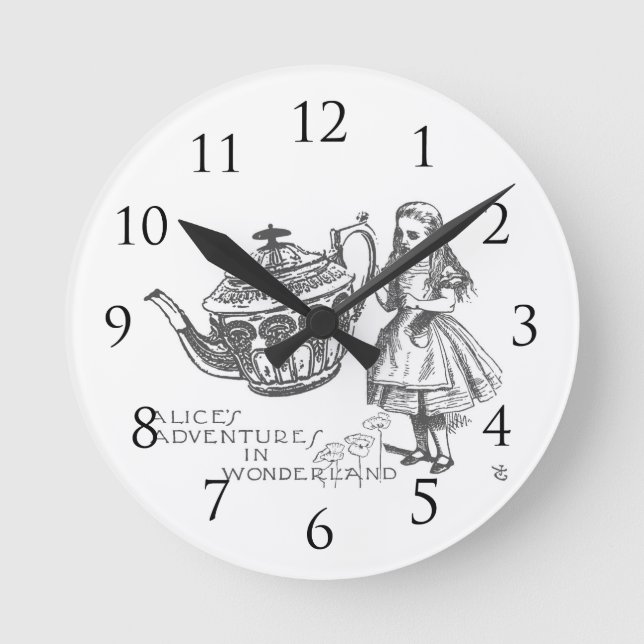 Alice in Wonder Land Round Clock (Front)