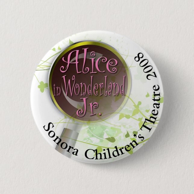 Alice in Wonderland 6 Cm Round Badge (Front)