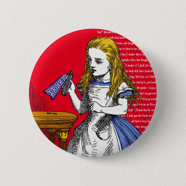 Alice in Wonderland 6 Cm Round Badge (Front)