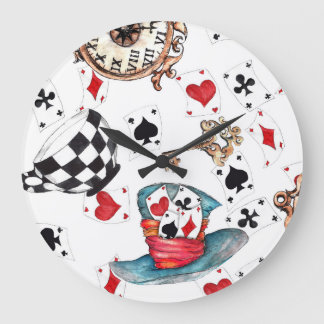 Alice in Wonderland Acrylic wall clock large