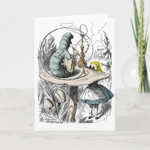 Alice in Wonderland - Alice and the Catapillar Card