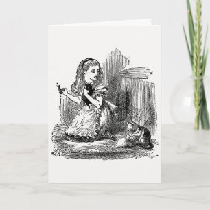 Alice in Wonderland, Alice and the Kitten - Dreams Card