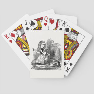 Alice in Wonderland, Alice and the Kitten - Dreams Playing Cards