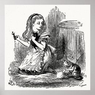 Alice in Wonderland, Alice and the Kitten - Dreams Poster