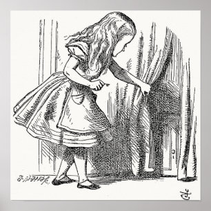 Alice in Wonderland - Alice Looking for the Door Poster
