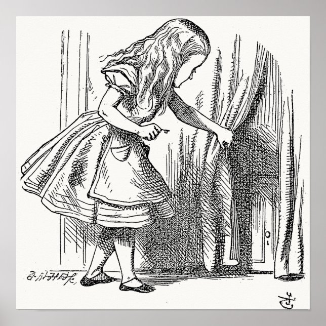 Alice in Wonderland - Alice Looking for the Door Poster (Front)