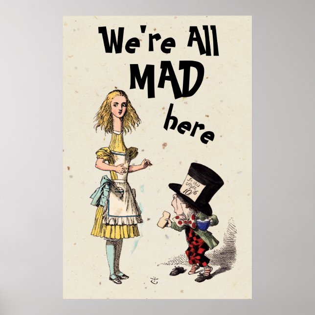   Alice in Wonderland - Alice & Mad Hatter Poster (Front)