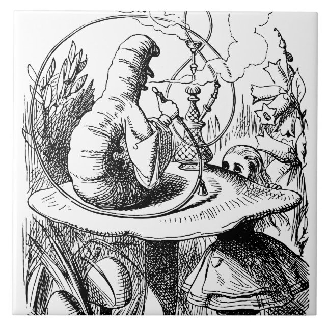 Alice In Wonderland - Alice Meets the Caterpillar Tile (Front)