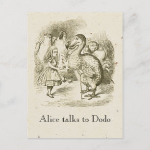 Alice in Wonderland - Alice talks to Dodo. Postcard