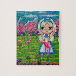 Alice in Wonderland and Flamingos Puzzle