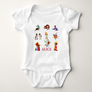 Alice in Wonderland and Friends Baby Bodysuit