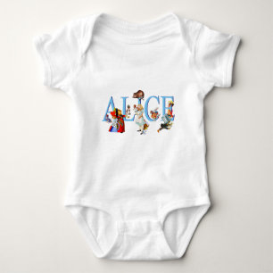Alice in Wonderland and Friends Baby Bodysuit