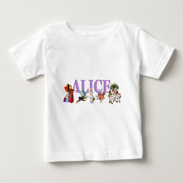 Alice in Wonderland and Friends Baby T-Shirt (Front)