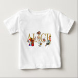 ALICE IN WONDERLAND AND FRIENDS BABY T-Shirt<br><div class="desc">Alice,  the Queen of Hearts,  the Mad Hatter,  the Cheshire cat,  the duchess and more friends form wonderland surround Alice. From Alice's Adventures in Wonderland.  Great fun!</div>
