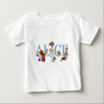 Alice in Wonderland and Friends Baby T-Shirt<br><div class="desc">Alice in Wonderland and Friends,  including the Mad Hatter,  the Queen of Hearts,  the Cheshire Cat,  the White Rabbit,  the Caterpillar,  the Duchess and the Cardmen.</div>