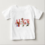 ALICE IN WONDERLAND AND FRIENDS BABY T-Shirt<br><div class="desc">Wonderful Image of Alice in Wonderland and all of her friends.  A true blue classic to cherish always!</div>