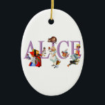 Alice in Wonderland and Friends Ceramic Ornament<br><div class="desc">Alice in Wonderland and Friends,  including the Mad Hatter,  the Queen of Hearts,  the Duchess,  the Caterpillar,  the Cheshire Cat,  the White Rabbit and the Cardmen.</div>