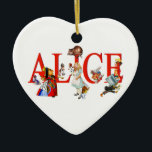 Alice in Wonderland and Friends Ceramic Tree Decoration<br><div class="desc">Alice in Wonderland and Friends,  including the Mad Hatter,  the Queen of Hearts,  the Duchess,  the Caterpillar,  the Cheshire Cat,  the White Rabbit and the Cardmen</div>