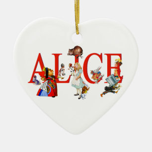 Alice in Wonderland and Friends Ceramic Tree Decoration