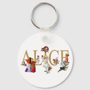 ALICE IN WONDERLAND AND FRIENDS KEY RING