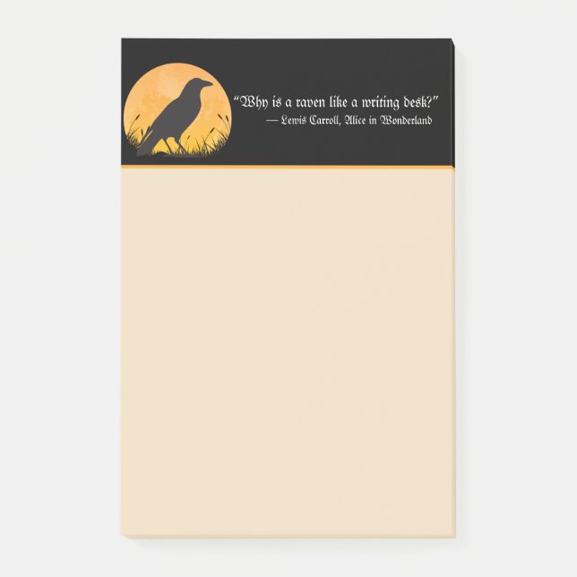 Alice in wonderland and Raven Post-it Notes (Front)