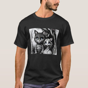 Alice in Wonderland and The Cheshire Cat Taking a  T-Shirt