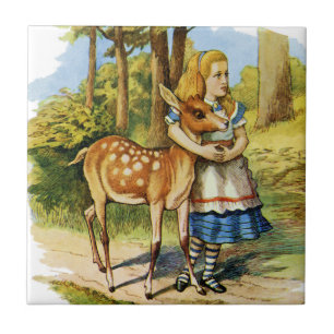 Alice in Wonderland and the Deer Tile