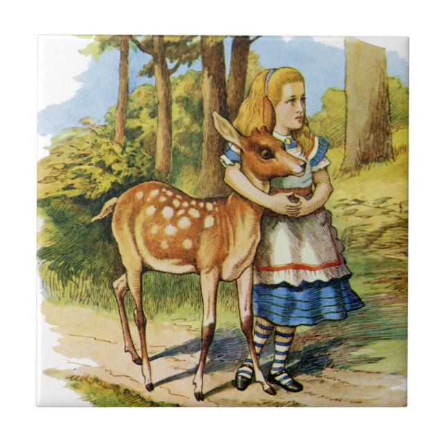 Alice in Wonderland and the Deer Tile (Front)