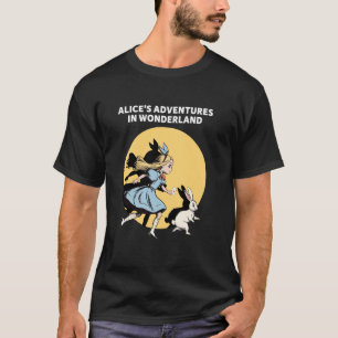 Alice in Wonderland and The White Rabbit in the Sp T-Shirt