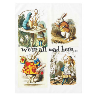 Alice In Wonderland Art|gift for rabbit lover Tablecloth
